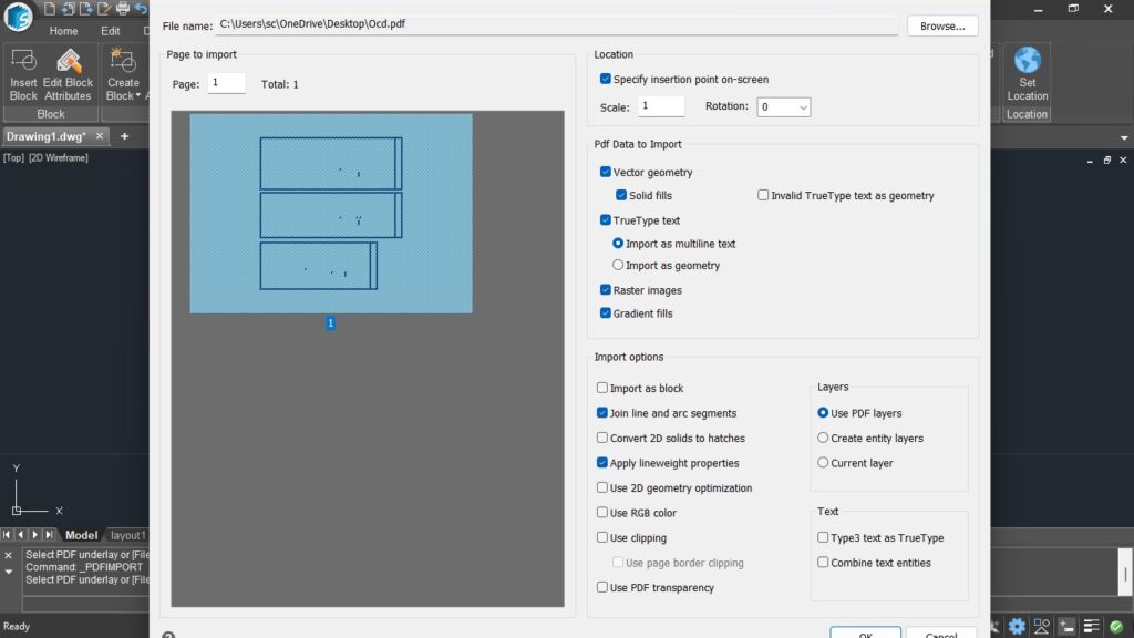 Dosyadan PDF içe aktarma